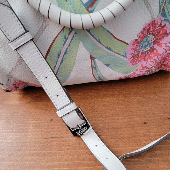 Aimee Kestenberg Eucalyptus Print Leather Convertible Hobo Crossbody Bag Purse - Picture 3 of 14